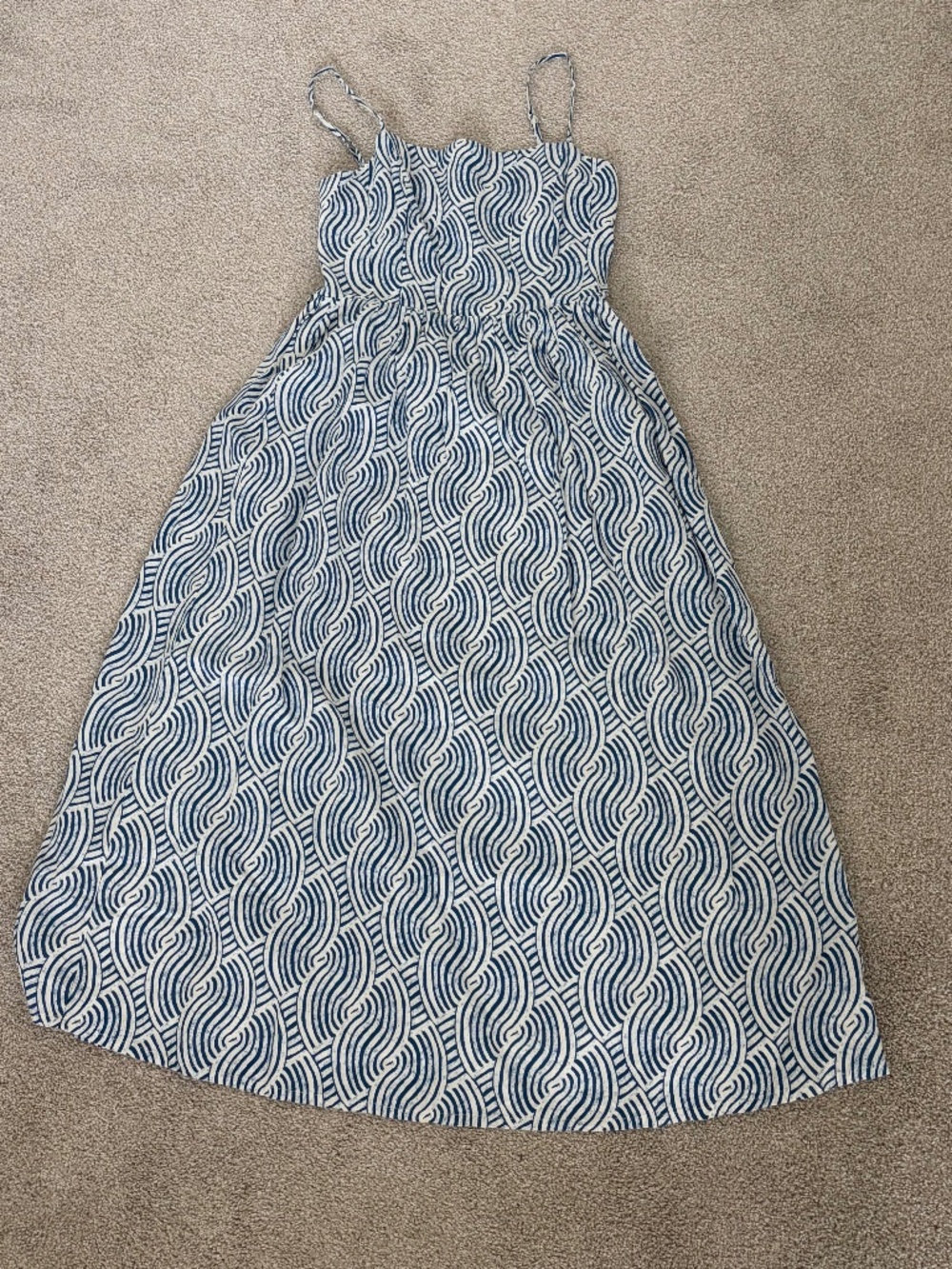 Grecian Print Midi Dress